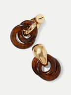 Boucles d'oreilles créoles à maillons en résine