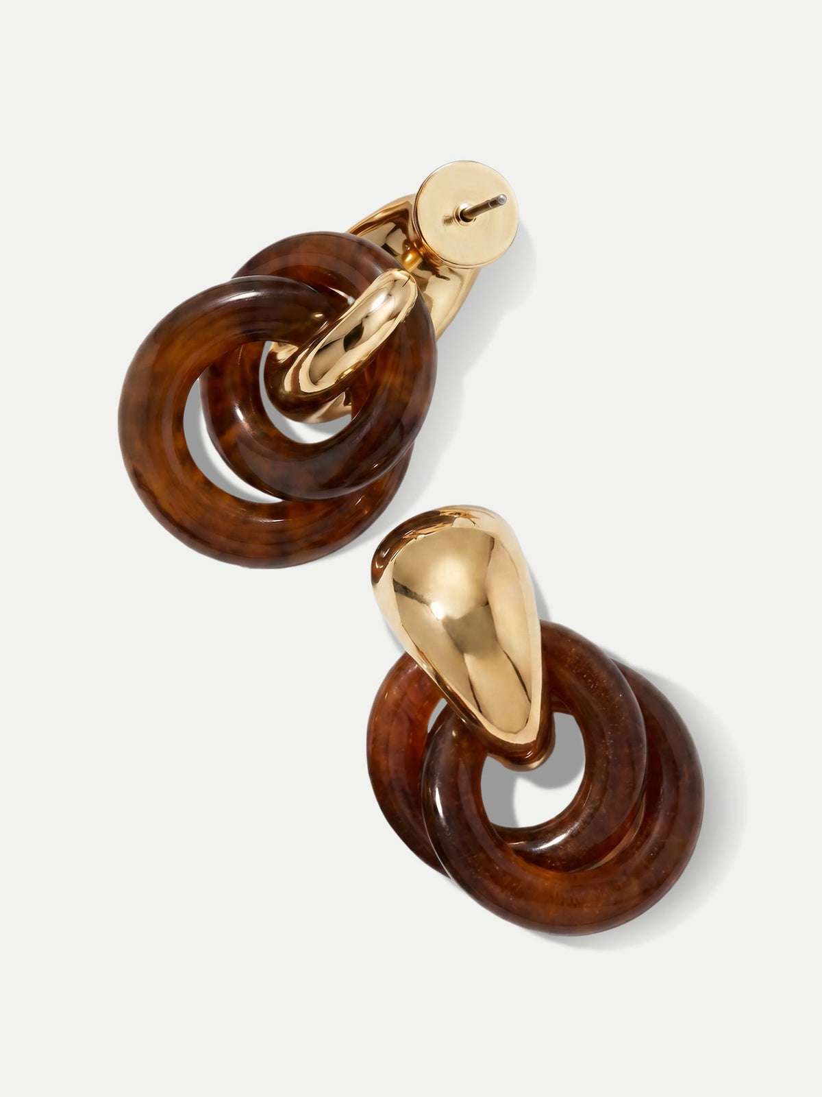 Resin Link Drop Hoop Earring