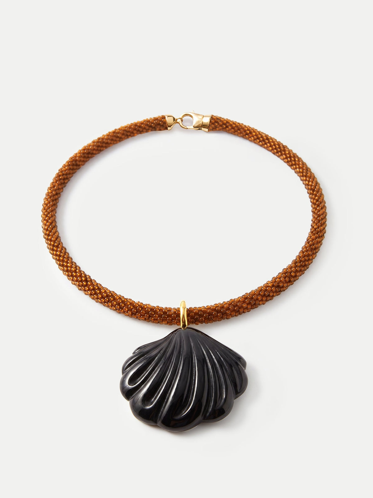 Scallop Shell Beaded Necklace