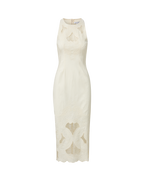 Robe midi à œillets Upten
